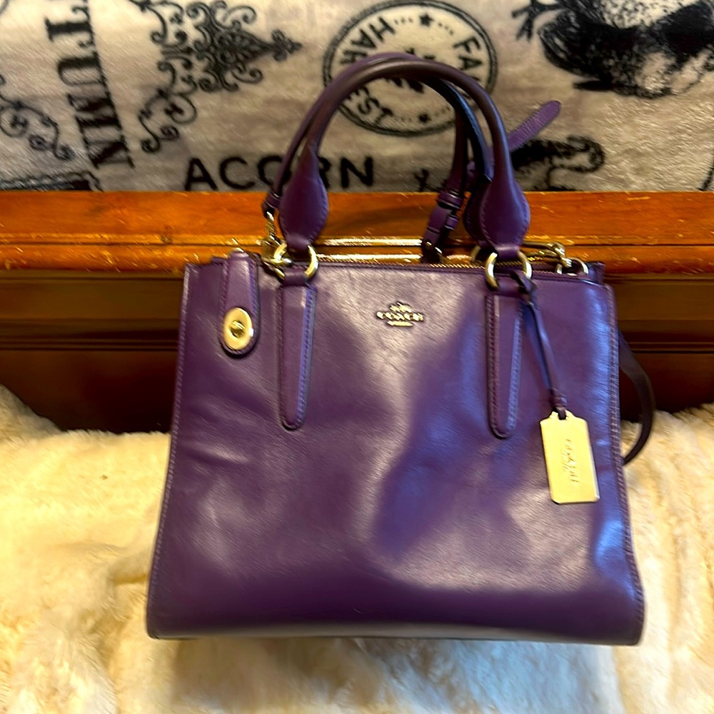 Large Purple Coach Purse